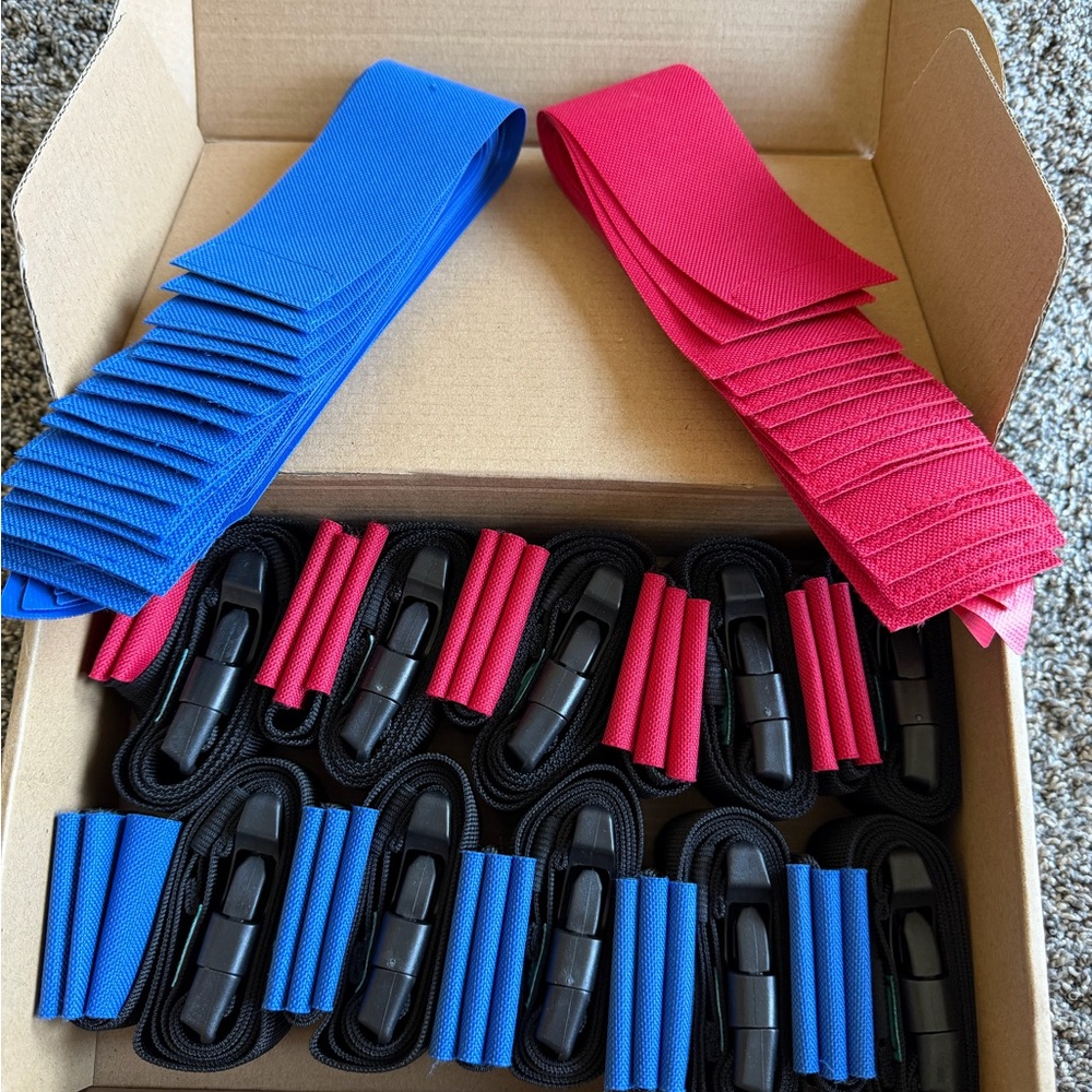 New!! Youth/Adults Flag-Football (10 set) Tear-Away Belts Perfect PE/Rec/Team!